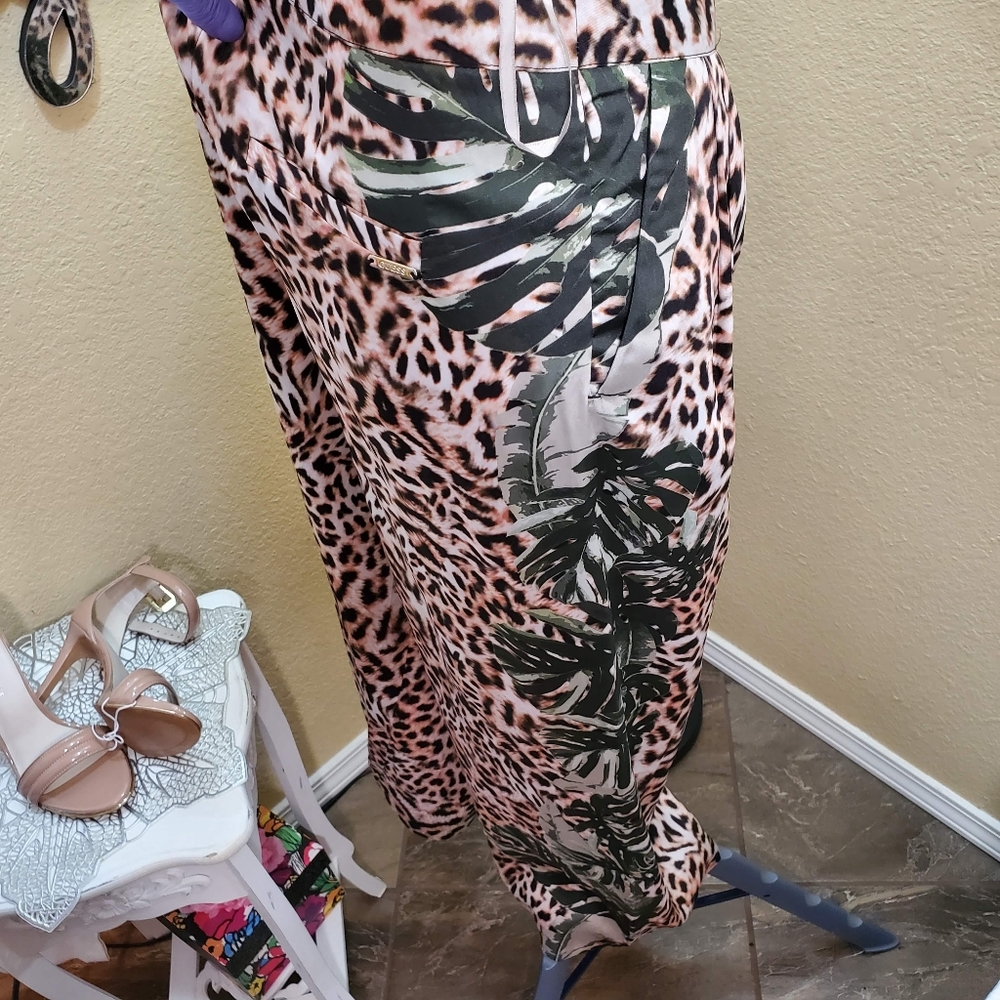 Guess Palm & Leopard Print Terry Pants sz 31 *Nwt* - Picture 11 of 16